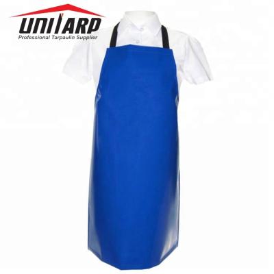 China Waterproof Industrial PVC Heavy Duty Apron Butcher Work Chemical Vinyl Rubber Apron With Logo for sale