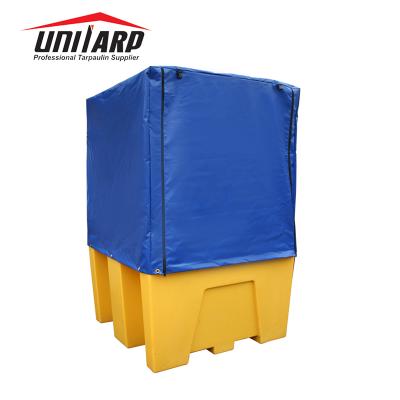 China Non Spill Anti-dust Wind Rain Sun Rain Snow IBC Water Tank Cover IBC Container Waterproof UV Cover for sale