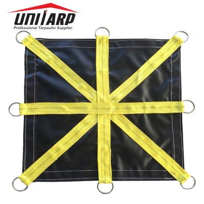 China Water Resistant China PVC Vinyl Coated Heavy Duty Tarpaulin Lifthing Ties Snow Tarps for sale