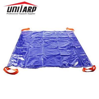 China Water Resistant Snow Tarps Manufacturer High Strength Black 18 oz. PVC Coated Vinyl Fabric Snow Lifting Tarp for sale