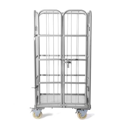 China Anti - Corrosion Material Logistics Factory Various Sale Large Storage Roll Cage Trolley for sale