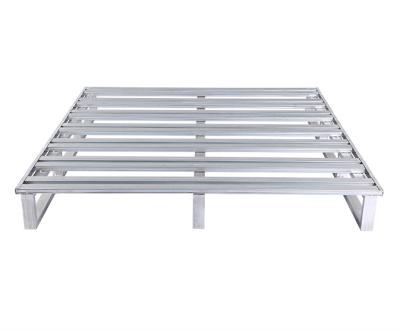 China 2022 Corrosion Protection Warehouse Supermarket Top Selling Cheapest Custom Reinforced Pallet High Capacity Stainless Steel Stackable Pallet Manul for sale