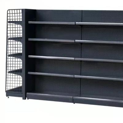 China Double-Sided Multi-Function Durable Supermarket Equipment Display Metal Corner Gondola Shelving Shelf for sale