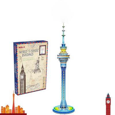 China Wholesale Cartoon Toy World Famous Building Paper 3d Puzzle DIY Material Eco-friendly Gift for sale