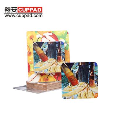 China Factory Sustainable Heat-Insulation Guangzhou Sublimation MDF Custom Cork Coaster Place Mat For Dinner Party for sale