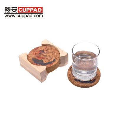 China Sustainable Wholesale Cork Round Soft And Flexible Environmental Custom Coasters Drink for sale