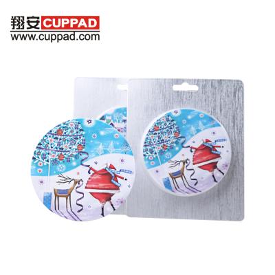 China OEM Christmas Gift Full Printing Water Sustainable Design Paper Coasters Set For Keepsake for sale