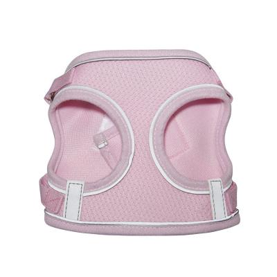 China Wholesale Reflective Pet Master Adjustable Color Pink Color Reflective Puppy Cat Mesh Harness For Walking for sale