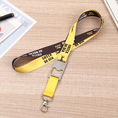 China Polyester Hot Sale Designer Printed Lanyards Water Beer Opener Promotional Customized Lanyard For Bottle for sale