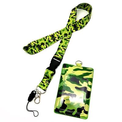 China Polyester Low Price Printed Card Holder Military Accessories With Custom Polyester Lanyard for sale