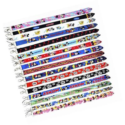 China Polyester No Min Order Polyester Custom Logo Anime Design Neck Strap Key Chain Personalized Lanyard Wholesale Manufacturer for sale