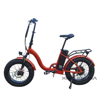 China Chinese Manufacturer 15Ah 500W 750W Fat Tire Electric Folding Bike 20inch*4.0 Tire Ebike Step By Electric Bicycle for sale