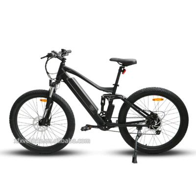 China 6061 Aluminum Alloy 48v 500w MTB Mountain Ebike Full Suspension Step Over E Cycle Electric Bike All Terrain Fat Tire Chasing Ebike For Men for sale