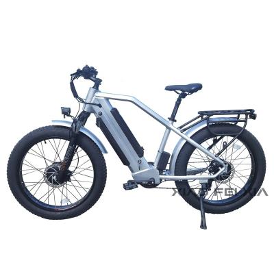 China New 2022 Aluminum Alloy Dual Motor Dual Battery Fat Bike Front 500w 750w 26inch Electric Bike Front 500w 750w 26inch Tire For Sports Commuting for sale