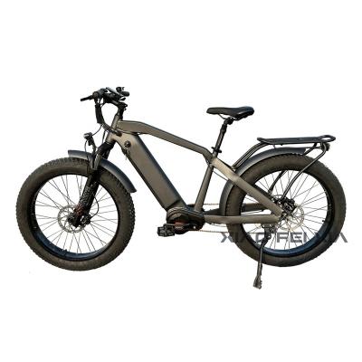 China New Arrival Aluminum Alloy Mid Drive Motor 1000W Electric Bike 2023 Hidden Fat Bike 17.4ah 26 Tire Inch*4.0 Ebike For Sale for sale