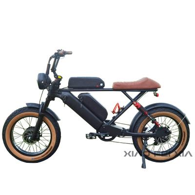 China Aluminum Alloy 20 Inch Front 500W Rear 750W Motor Three Battery Ebike Electric Bike For Adult Full Suspension E Bike Electric Bicycle for sale