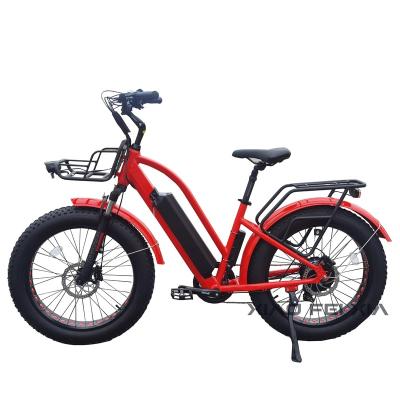 China Aluminum Alloy City Bike Long Range Electric Motor Bafang 500W/750W 24 Inch Fat Tire Hybrid Electric Bike Steps By Suitable For Ladies for sale