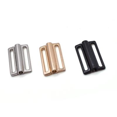 China Durable Size 20mm Length Inner Accessory For Swimsuit Bikini Buckle Front Closure for sale