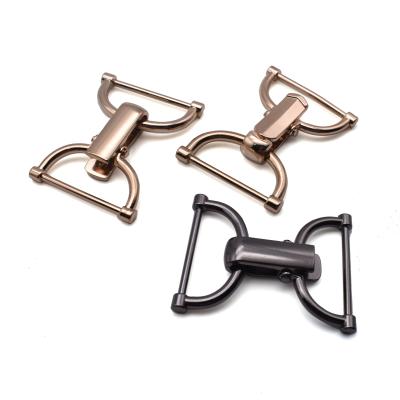 China Eco-friendly Zinc Alloy Metal Front 3/4 Inch Clip Type Belt Buckle With Open Lock Alloy Buckle for sale