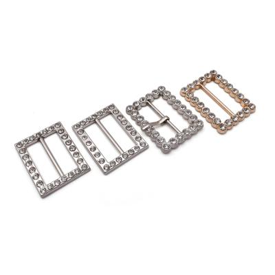 China Wedding Decors Eco-friendly Diamond Invitations Rhinestone Buckle For Crystal Slider Ribbon for sale