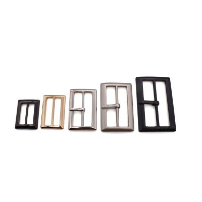 China 30mm Wholesale Price High Quality Nickel Free Zinc Alloy Black Rectangle Metal Pin Buckle For Clothes Buckle Metal for sale