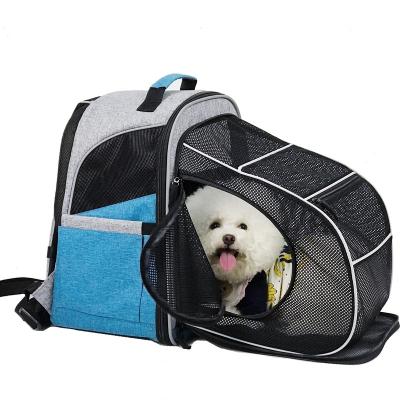 China Breathable Portable Cat Dog Soft Sided Front Mesh Expandable Travel Pet Carrier Backpack for sale