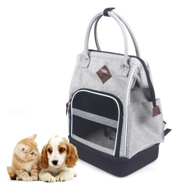 China 2020 Breathable New Fashion Airline Approved Outdoor Travel Dog Backpack With EVA Hard Bottom for sale