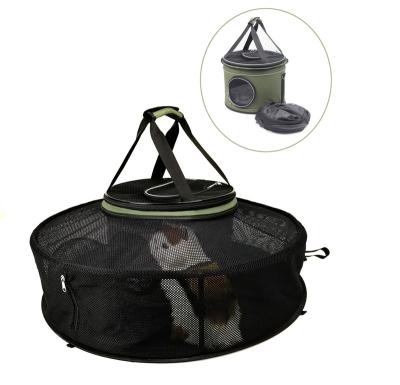 China Breathable Round Detachable Expandable Mesh Playpen Foldable Luxury Cat Dog Pet Carrier For Travel Outdoor Sport for sale