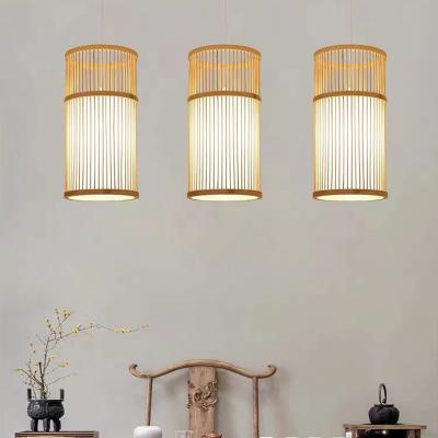 China Modern Bamboo Chandelier Chinese Style Japanese Zen Bamboo Woven Chandelier for sale