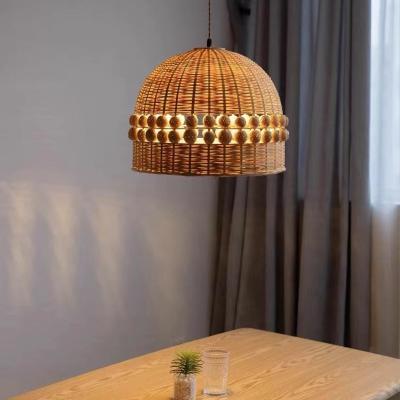 China Simple Modern Chinese Handwoven Chandelier Woodworking Japanese Chandelier for sale