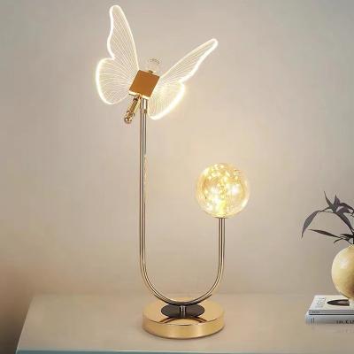 China Individuality Modern Nordic Led Creative Modern Butterfly Table Lamp for sale