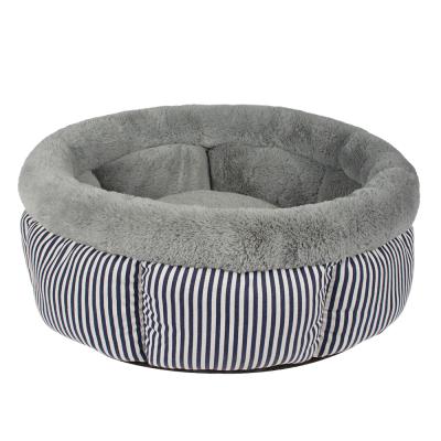 China Viable Hot Sale High Quality Luxury Round Fleece Dog Bed for sale