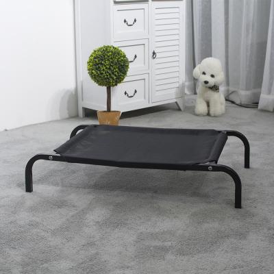 China Viable Manufacturer Wholesale Raised Large Raised Wrought Iron Metal Frame Steel Outdoor Pet Dog Bed for sale