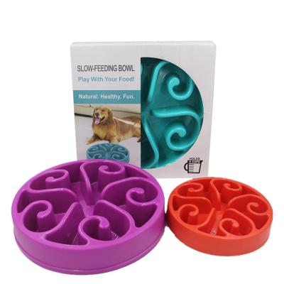 China Wholesale Sustainable Anti-Clog Pet Bowls Slow Custom Food Eat Pet Driver Dog Bowl for sale