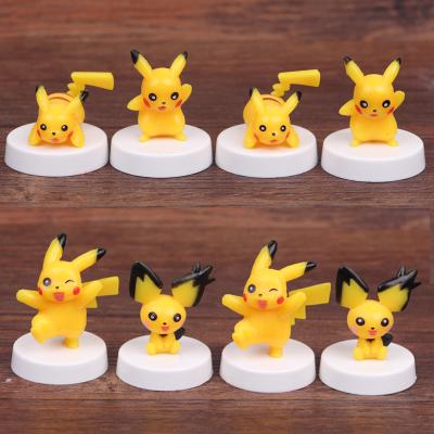 China Hot Sale 8pcs/set Animal Action Figure Good Quality 2-5cm Mini Child Action Figure Toy Pokemoned Go For Kids for sale