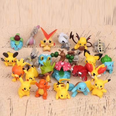 China Action Number Factory Price Animal Pokemoned Push Go Model Toy Action Figure 24 Units In 1 Set 24 Units Multiply Cake Decorations for sale