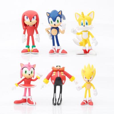 China 3D Animal Action Number PVC Game Character SONIC Japanese Stock Number As Cake Decoration/Collectible Gifts For Friends In Birthday for sale