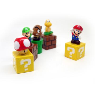 China 5PCS/Lot Mario Bros Yoshi Square Figure Super Action Figure Toy PVC Action Numbers for sale