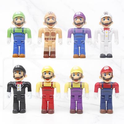 China Action Number Cartoon Bricks Super Mario Valluigi Mini Action Figures Building BlocksToys Animal Gifts For Children for sale