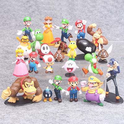 China Animal Action Figure 24pcs/set Mini Mario Figures Hot Selling Mario PVC Action Figure Mario Toy For Kids for sale