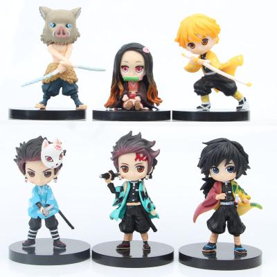 China Hot sale demon slayer 6 style animal stock number kimetsu no yaiba anime PVC action figure toys stock number for sale