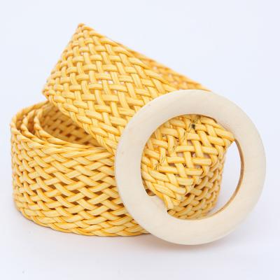 China Brand fashion luxury designer inspired women accessories jewelry circle buckle wood cotton and GG belt canvas women for sale