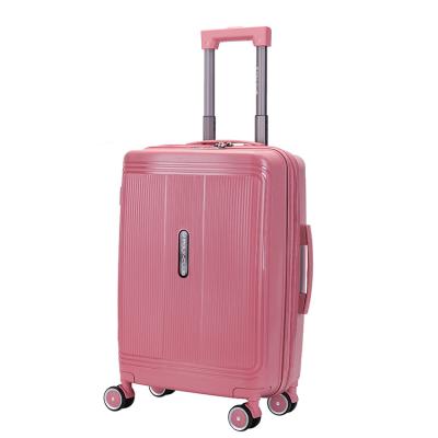 China Wholesale Custom High Quality Travel Trolley Set Bag Hard shell Case 3 Pcs PP Hardside Luggage for sale