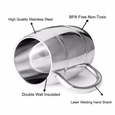 China Viable Factory Wholesale Stainless Steel Tumbler Metal Beer Mug With Logo for sale