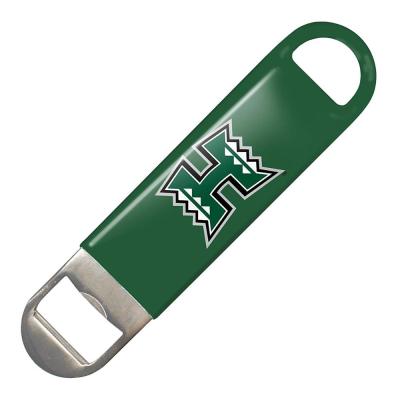 China Durable Vinyl Rubber Grip Coated Stainless Steel Bottle Opener Flat Beer Bottle Opener for sale