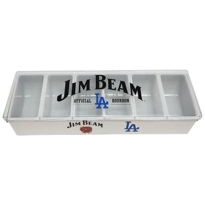 China Sustainable JIM BEAM Bar Pad Tray Metal Condiment Cart For Table for sale