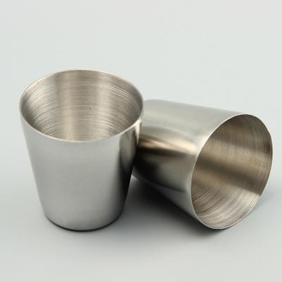 China Viable Silver Stainless Steel Drinking Glass Liquor Shot Glass for sale