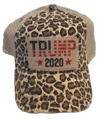 China Wholesale high quality leopard customized ponytail trump baseball caps hot sale election hats COMMON for sale