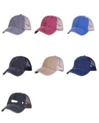 China Ponytail Baseball Cap COMMON Mesh Spring Breathable Hat Women Summer Outdoor Sun Customized Hat for sale