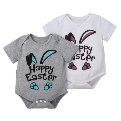 China Cute Easter Baby Rompers Rabbit Ear Jumpsuit For Baby Easter Kids Clothing Easter Hot Sale Exquisite Baby Romper for sale